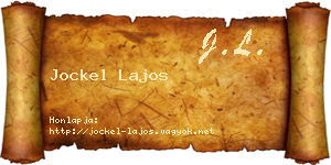 Jockel Lajos névjegykártya
